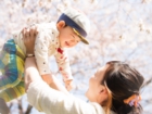 長野駒ケ根可愛い子供写真春ロケ